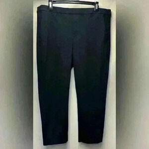 LVPL Ladies' Pull-On Mid-Rise Trouser Pants, Black 14/32